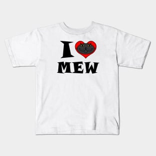 I Heart Cat - Black Cat Kids T-Shirt